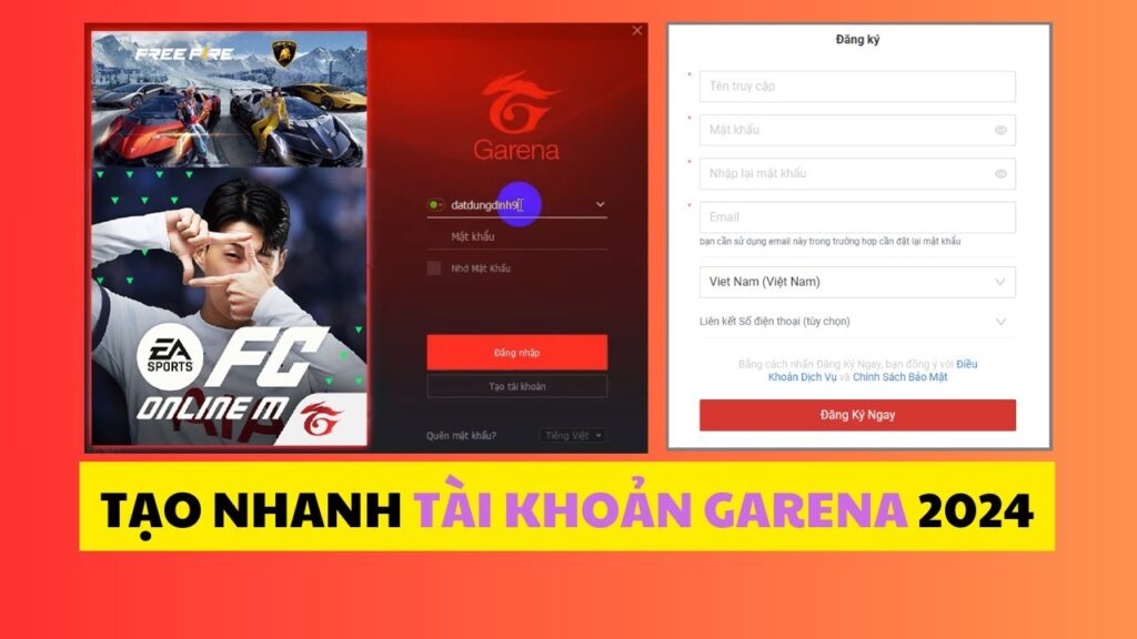 Tạo Tài Khoản Garena